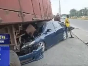 Brake Failure Causes Lagos Crash as Car Rams Into Trailer, One Injured